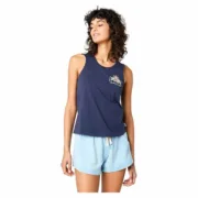 Camisola de Manga Curta Mulher Rip Curl Re-Entry Crew Tee Azul Marinho Moda | Acessórios - nacloset