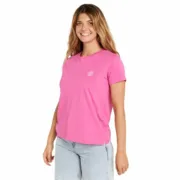 Camisola de Manga Curta Mulher Rip Curl Re-Entry Crew Tee Cor de Rosa Fúcsia Moda | Acessórios - nacloset