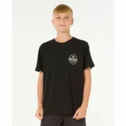 Camisola de Manga Curta Infantil Rip Curl Staple Preto Moda | Acessórios - nacloset 2