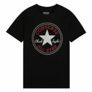 Camisola de Manga Curta Converse Preto 10 Anos Moda | Acessórios - nacloset
