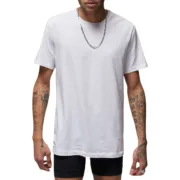 Camisola de Manga Curta Homem Nike Flight Base Tee JM0625 001 Branco Moda | Acessórios - nacloset