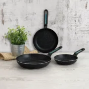 Frigideira Quid Oasis Preto Metal Ø 26 cm (5 Unidades) Cozinha | Gourmet - nacloset 2