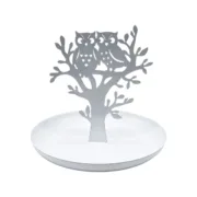 Suporte para Jóias Versa Branco Metal Ferro 15 x 13 x 15 cm Corujas Casa | Jardim - nacloset 2