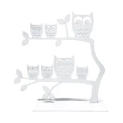 Suporte para Jóias Versa Branco Metal Ferro 7 X 18 X 18 CM Família Corujas Casa | Jardim - nacloset 2