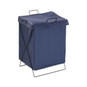Cesto de Roupa Suja Versa Azul Poliéster Metal Polietileno 35 X 48 X 30 CM Casa | Jardim - nacloset 2