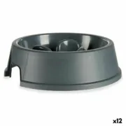 Comedouro de Alimentação Lenta para Animais de Estimação Antracite Plástico (27 x 7,5 x 27 cm) (12 Unidades) A Preço de Revenda - nacloset