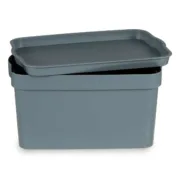 Caixa Multiusos Cinzento Plástico 2,3 L (13,5 x 11 x 20 cm) (24 Unidades) A Preço de Revenda - nacloset 2