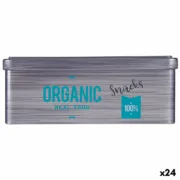 Bote Organic Snacks Cinzento Folha de Flandres (11 x 7,1 x 18 cm) (24 Unidades) A Preço de Revenda - nacloset