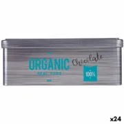Bote Chocolate Cinzento Folha de Flandres (11 x 7,1 x 18 cm) (24 Unidades) A Preço de Revenda - nacloset