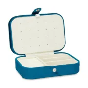 Guarda-Joias Azul Veludo (16,2 x 6 x 11,5 cm) (12 Unidades) A Preço de Revenda - nacloset 2