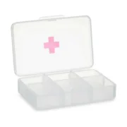 Caixa de Medicamentos com Compartimentos Transparente Plástico (11,5 x 18 x 2,2 cm) (12 Unidades) A Preço de Revenda - nacloset 2