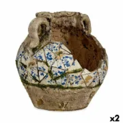 Figura Decorativa para Jardim Vaso Poliresina 28,5 x 28 x 28,5 cm (2 Unidades) A Preço de Revenda - nacloset