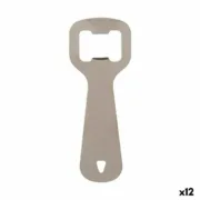 Abre-garrafas Aço inoxidável 11 x 4 x 0,5 cm Prateado (12 Unidades) A Preço de Revenda - nacloset