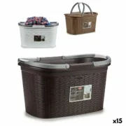 Cesto da Roupa Stefanplast Elegance Plástico 35 L 57,5 x 29 x 36,5 cm (15 Unidades) A Preço de Revenda - nacloset