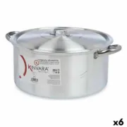 Caçarola com Tampa Kinvara 100010 Prateado 10 L (6 Unidades) A Preço de Revenda - nacloset
