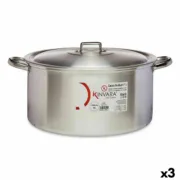 Caçarola com Tampa Kinvara 100014 Prateado 20 L (3 Unidades) A Preço de Revenda - nacloset