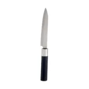 Faca de Cozinha Kinvara KT11-5603-05 Preto Prateado Aço inoxidável Plástico 3 x 23,5 x 2 cm (12 Unidades) Cozinha | Gourmet - nacloset 2