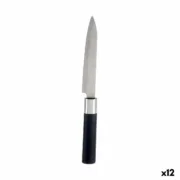 Faca de Cozinha Kinvara KT11-5603-05 Preto Prateado Aço inoxidável Plástico 3 x 23,5 x 2 cm (12 Unidades) Cozinha | Gourmet - nacloset