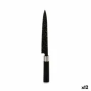 Faca de Cozinha Kinvara KT11-5604M02 Preto Prateado Aço inoxidável Plástico 3,5 x 33,3 x 2,2 cm Mármore (12 Unidades) Cozinha | Gourmet - nacloset
