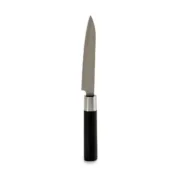 Faca de Cozinha 2,7 x 24,3 x 1,8 cm Prateado Preto Aço inoxidável Plástico (12 Unidades) Cozinha | Gourmet - nacloset 2