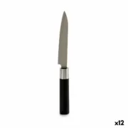 Faca de Cozinha 2,7 x 24,3 x 1,8 cm Prateado Preto Aço inoxidável Plástico (12 Unidades) Cozinha | Gourmet - nacloset