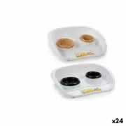 Comedouro para animais de estimação Stefanplast Duplo Plástico 34 x 11 x 46,5 cm (24 Unidades) A Preço de Revenda - nacloset