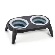 Comedouro para animais de estimação Dobrável Preto Silicone Plástico 9 x 39 x 9 cm (12 Unidades) A Preço de Revenda - nacloset 2