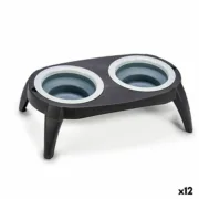 Comedouro para animais de estimação Dobrável Preto Silicone Plástico 9 x 39 x 9 cm (12 Unidades) A Preço de Revenda - nacloset