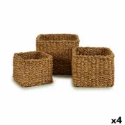 Conjunto de Cestos Castanho (4 Unidades) A Preço de Revenda - nacloset