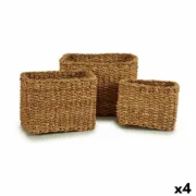 Conjunto de Cestos Castanho (4 Unidades) A Preço de Revenda - nacloset