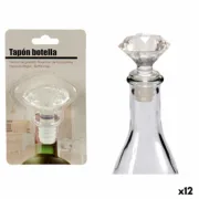 Tampa hermética para garrafas Transparente 4,5 x 14,5 x 8,5 cm Diamante (12 Unidades) A Preço de Revenda - nacloset
