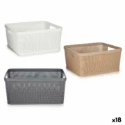 Cesta Multiusos Plástico 10 L 36 x 15 x 29 cm (18 Unidades) A Preço de Revenda - nacloset