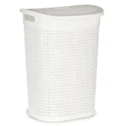 Cesto da Roupa Branco Plástico 60 L 43,5 x 57,5 x 34 cm (6 Unidades) A Preço de Revenda - nacloset 2