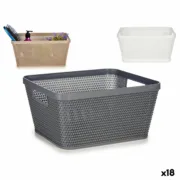 Cesta Multiusos Plástico 5 L 29,5 x 13 x 23 cm (18 Unidades) A Preço de Revenda - nacloset