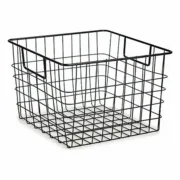 Cesto Com pegas Preto Aço 29 x 19,5 x 32 cm (8 Unidades) A Preço de Revenda - nacloset 2