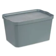 Caixa de Armazenagem com Tampa Cinzento Plástico 24 L 29,3 x 24,5 x 45 cm (6 Unidades) A Preço de Revenda - nacloset 2