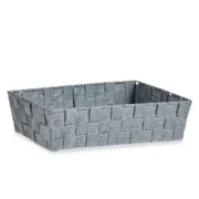 Cesta Multiusos Cinzento Tecido 3,8 L 34 x 8,5 x 21 cm (18 Unidades) A Preço de Revenda - nacloset 2