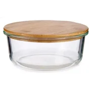 Lancheira Redonda com Tampa Bambu 17 x 7 x 17 cm (12 Unidades) A Preço de Revenda - nacloset 2