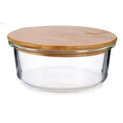 Lancheira Redonda com Tampa Bambu 15 x 6,5 x 15 cm (12 Unidades) A Preço de Revenda - nacloset 2