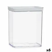Frasco Transparente Silicone poliestireno ABS 3,3 L 10,5 x 23,7 x 21 cm (6 Unidades) A Preço de Revenda - nacloset