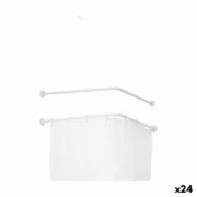 Varão para Cortinas De duche Branco Alumínio 80 cm (24 Unidades) A Preço de Revenda - nacloset