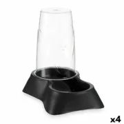 Comedouro para animais de estimação Dispensador Preto Polipropileno 3,5 L 21,5 x 32,5 x 32,5 cm (4 Unidades) A Preço de Revenda - nacloset