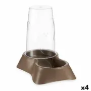Comedouro para animais de estimação Dispensador Castanho Polipropileno 3,5 L 21,5 x 32,5 x 32,5 cm (4 Unidades) A Preço de Revenda - nacloset