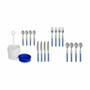 Conjunto de Talheres Azul Aço inoxidável (8 Unidades) Cozinha | Gourmet - nacloset 2