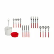 Conjunto de Talheres Vermelho Aço inoxidável (8 Unidades) Cozinha | Gourmet - nacloset 2