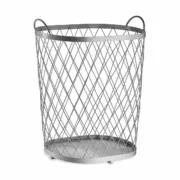 Cesto Prateado Metal 40 L 31 x 54,7 x 46,5 cm (4 Unidades) A Preço de Revenda - nacloset 2