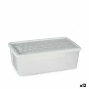 Caixa de Armazenagem com Tampa Stefanplast Elegance Branco Plástico 5 L 19,5 x 11,5 x 33 cm (12 Unidades) A Preço de Revenda - nacloset