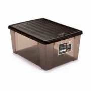 Caixa de Armazenagem com Tampa Stefanplast Elegance Castanho Plástico 15 L 29 x 17 x 39 cm (6 Unidades) Casa | Jardim - nacloset 2