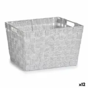 Cesto da Roupa Branco Tecido 10 L 25 x 20 x 35 cm (12 Unidades) A Preço de Revenda - nacloset