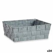 Cesta Multiusos Cinzento Tecido 2,4 L 20 x 8 x 24 cm (24 Unidades) A Preço de Revenda - nacloset